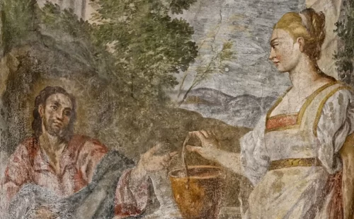 Dettaglio affresco nella chiesa di san giovanni a corte - Provincia di Caserta