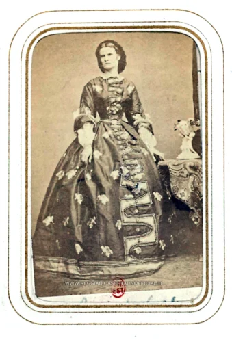 Fotografia vintage di Maria Teresa d'Austria regina delle due sicilie