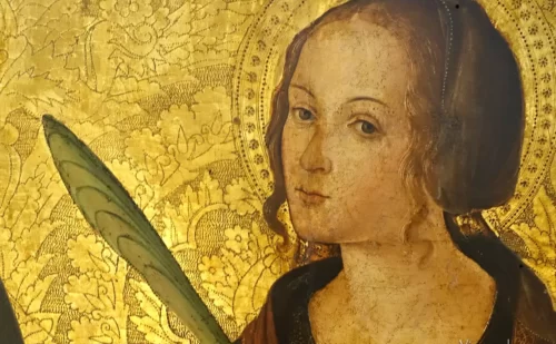 Madonna con Bambino ed i SS, Stefano e Lucia - Antonazzo Romano capua museo diocesano