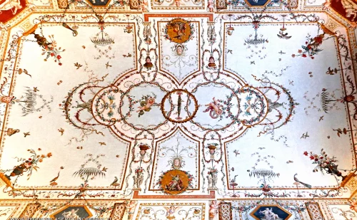 Reggia di Caserta - Anticamera della stanza letto di Ferdinando ii - affresco dle soffitto 2