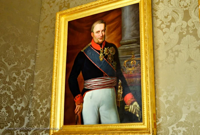 Reggia di Caserta - Anticamera di Re Francesco II - dipinto ritratto di re francesco ii di borbone