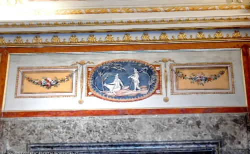 Reggia di Caserta - Prima Sala da lettura - affresco della sovraporta