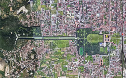 Reggia di Caserta dall'alto 1