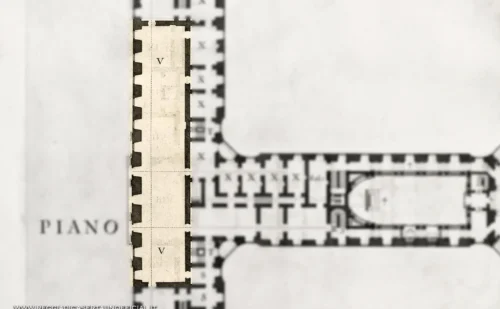 Reggia di Caserta - la Grande Galleria - pianta dal progetto originale di Vanvitelli (Gran Galleria)