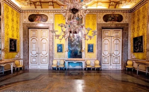 Reggia di Caserta - sala dell'autunno - ricostruzione virtuale prima