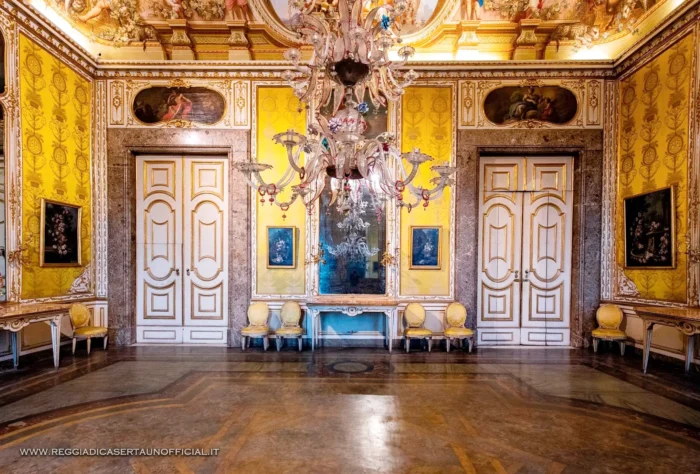 Reggia di Caserta - sala dell'autunno - ricostruzione virtuale prima