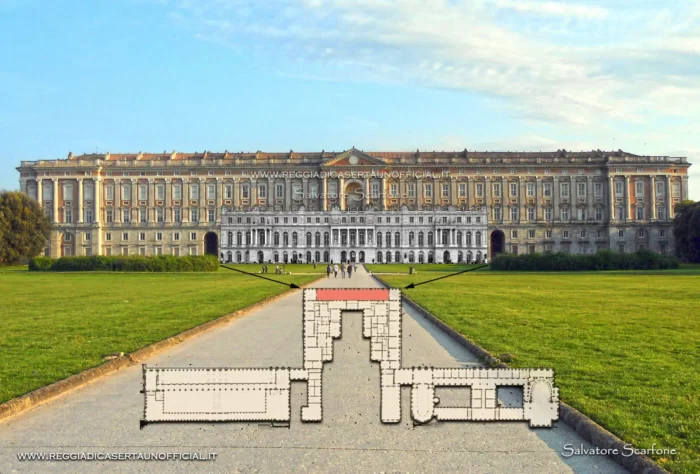 confronto dimensioni altezza - dimensioni è piu grande la Reggia di Caserta o quella di versailles b