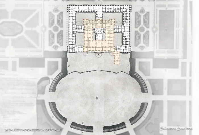 confronto piante - dimensioni è piu grande la Reggia di Caserta o il palazzo reale di madrid