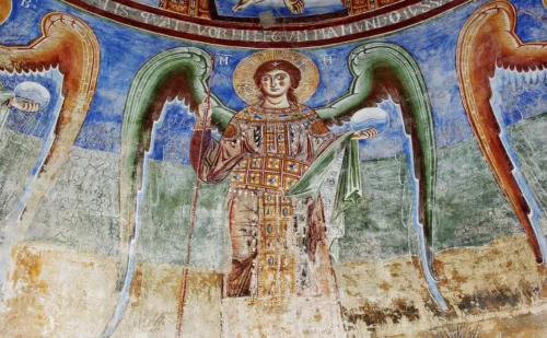 interno affresco basilica di san s angelo in formis, santa maria capua vetere - Provincia di Caserta