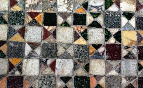 interno pavimento dettaglio basilica di san s angelo in formis, santa maria capua vetere - Provincia di Caserta