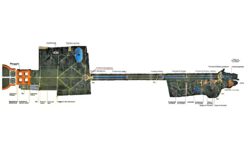 Mappa del Parco della Reggia di Caserta - (Map of the Park of the Royal Palace of Caserta)