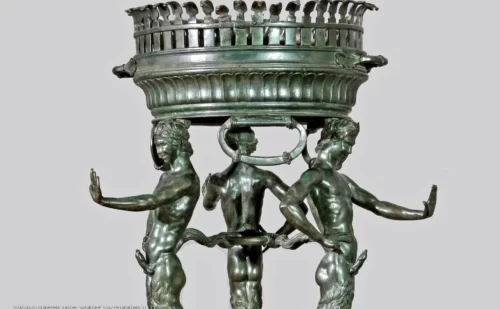 museo archeologico di napoli - gabinetto segreto tripode itifallico