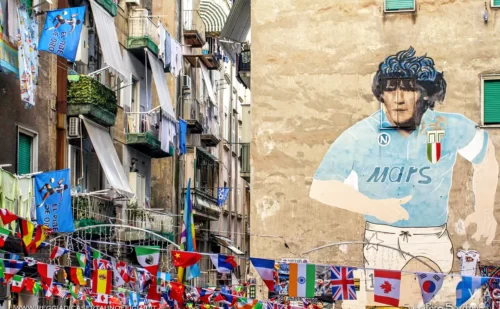napoli cosa vedere - Quartieri Spagnoli - Murales di Maradona 1990