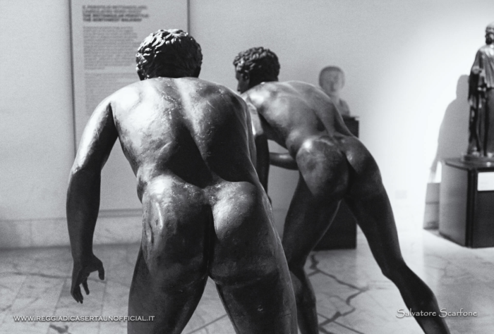 napoli - museo archeologico nazionale - ercolano villa dei papiri, scultura dei corridori