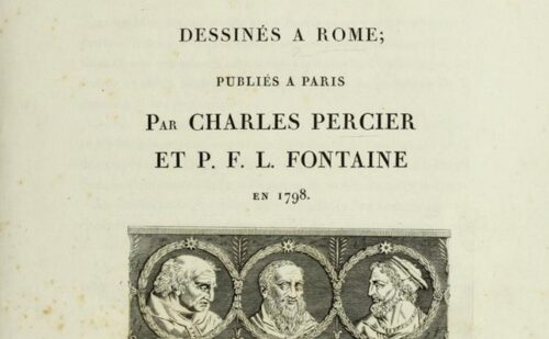 Copertina di Percier a Fontaine " Raccolta delle decorazioni d'interni " - (ENG: Cover of Percier a Fontaine " Collection of Interior Decorations ...")