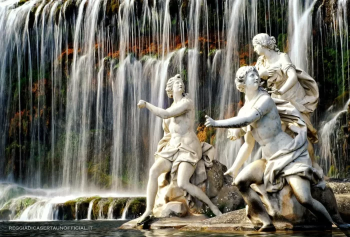 fontane parco della reggia di caserta fontana cascata diana e atteone statue sculture