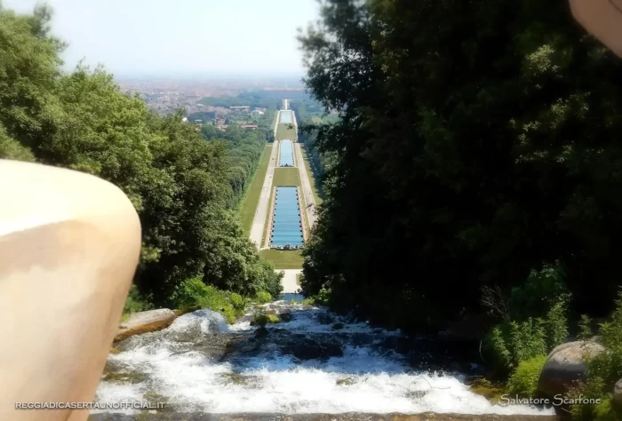 parco della Reggia di Caserta fontana diana e atteone vista dal torrione 2