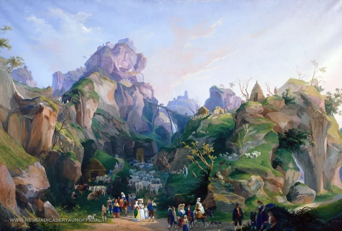 presepe reggia di caserta - dipinto di salvatore fergola del rpesepe del 1844 - 1