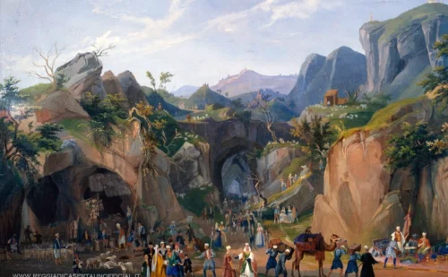 presepe reggia di caserta - dipinto di salvatore fergola del rpesepe del 1844 - 2