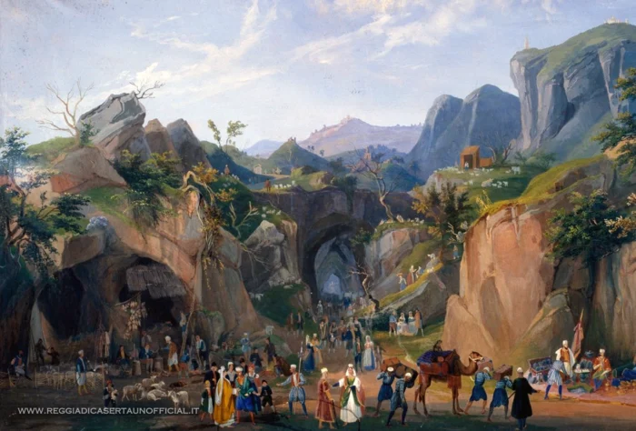 presepe reggia di caserta - dipinto di salvatore fergola del rpesepe del 1844 - 2