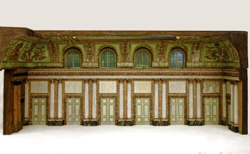 Reggia di Caserta anticamera dei baroni sala di marte disegno modellino plastico progetto originale antonio de simone