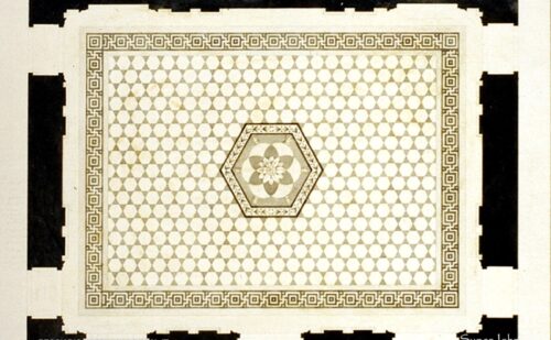 Reggia di Caserta anticamera dei baroni sala di marte disegno progetto originale del pavimento di antonio de simone