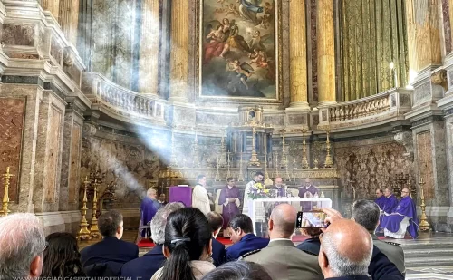Reggia di Caserta cappella palatina - messa