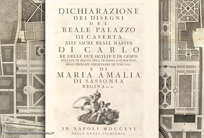 Reggia di Caserta luigi vanviteli dichiarazione dei disegni del real palazzo di caserta progetto copertina - Declaration of the drawings of the royal palace of caserta documenti documents books
