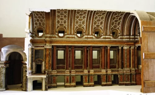 reggia di caserta sala dei modellini architettonici modello cappella palatina e vestibolo superiore