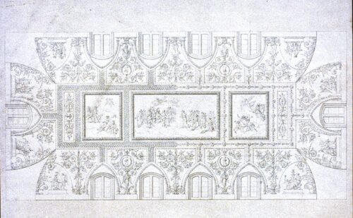 reggia di caserta sala del trono primo progetto del soffito gaetano genovese disegn
