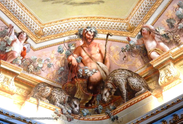 reggia di caserta - sala dell'autunno - affresco della volta, dettaglio