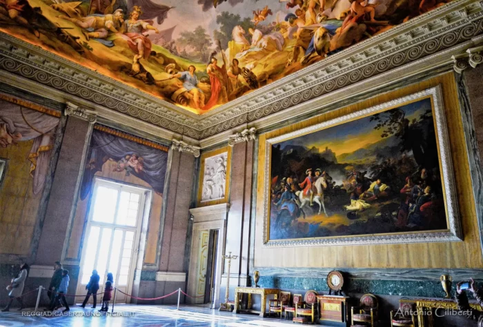 Reggia di Caserta sala di alessandro anticamera dei non titolati. Hall of Alexander