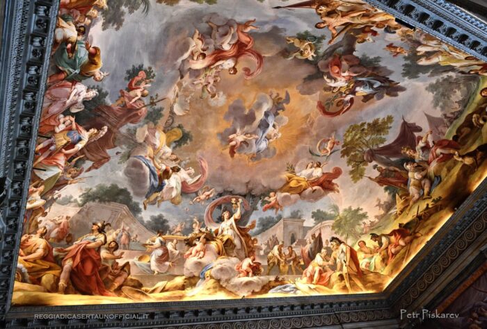 Reggia di Caserta - sala di alessandro anticamera per i non titolati affresco