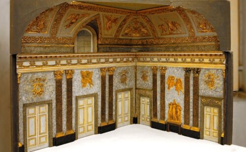 Reggia di Caserta sala di astrea anticamera degli ambasciatori - modello plastico