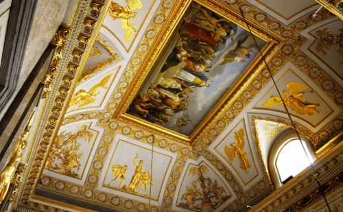 Reggia Di Caserta Sala Di Astrea Anticamera Degli Ambasciatori Soffitto Con Affresco, Reggia di Caserta Unofficial