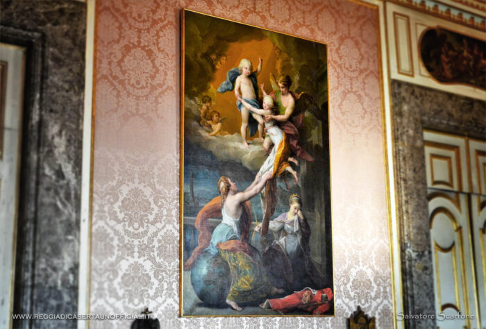 Reggia di Caserta stanza di ferdinando iv e maria isabella quadro