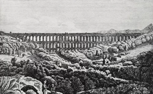 acquedotto carolino panorama incisione del 1840 - Carolino Aqueduct