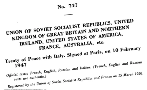 resa di caserta - trattato di parigi