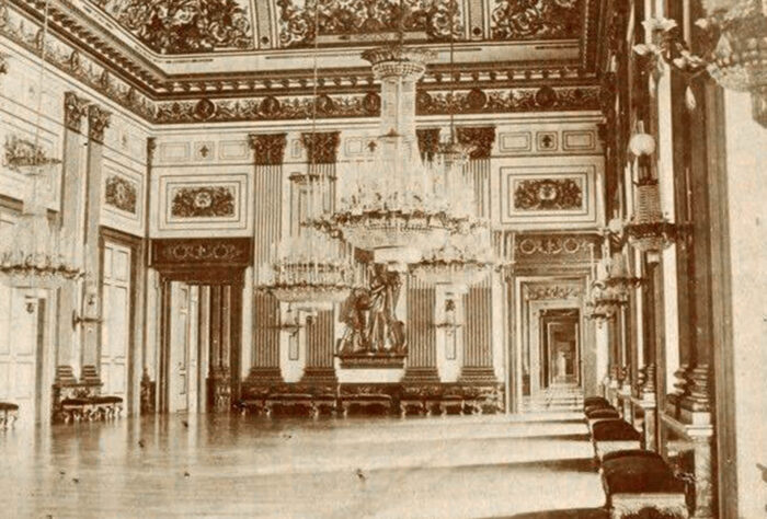 Sala Del Trono Lampadari Palazzo Foto Vintage Depoca Reggia Di Caserta, Reggia di Caserta Unofficial