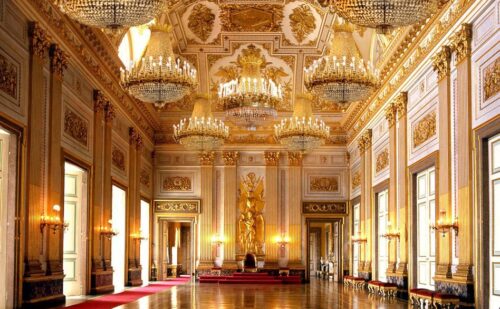 Sala Trono Reggia Di Caserta Lampadari Fotomontaggio1, Reggia di Caserta Unofficial