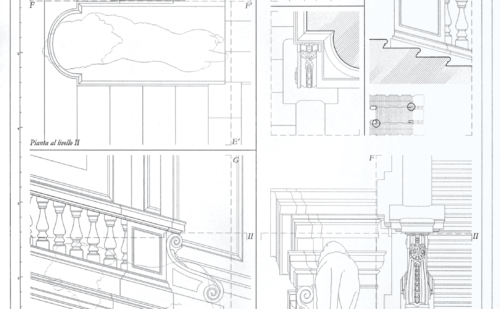 Rilievo dello Scalone nella zona del leone