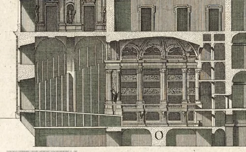 teatro di corte della Reggia di Caserta - progetto nella dichiarazione dei disegni
